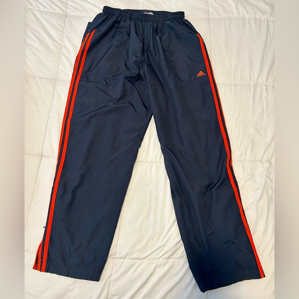 Vintage Adidas Windbreaker Pants Gray Athletic Track ClimaProof